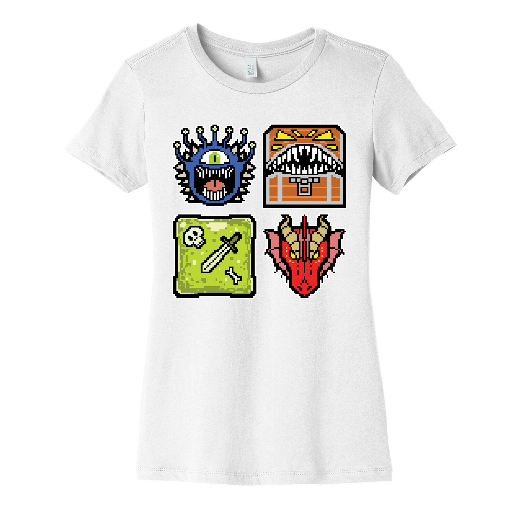 Pixel DnD Monsters Women's Cotton Tee